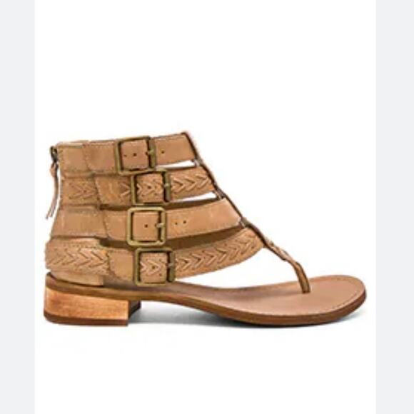 Revolve Latigo 'Rami' Women's 6.5 Sandal Birch Leather Boho Hippie - Picture 1 of 11